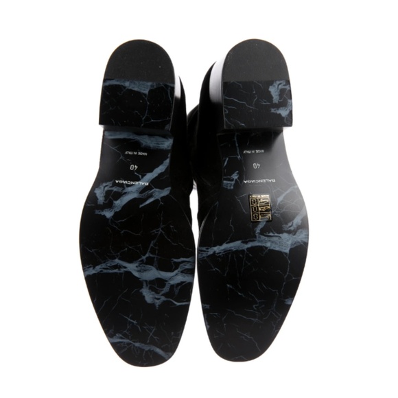 BALENCIAGA Suede Round-Toe Thigh-High Boot tieland - Picture 7 of 8